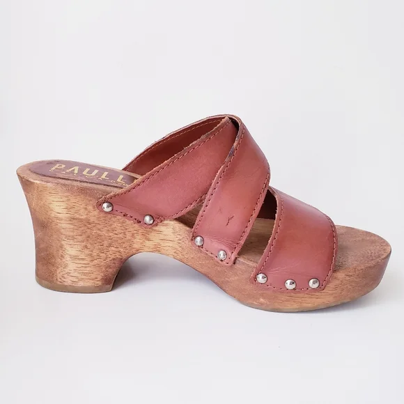 Vintage Paulle Leather and Wood Sandals - Picture 6 of 13